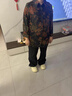梵花秀50歲時(shí)尚媽媽裝外套印花上衣洋氣新款中老年女裝春秋氣質(zhì)外套風(fēng)衣 牡丹高端外套 2XL 建議穿120-130斤 曬單實(shí)拍圖