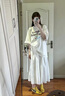 棉致冰絲褲子女夏季新款寬松小個(gè)子直筒闊腿裙褲高腰休閑褲女士長褲 V05白色有內(nèi)襯【高品質(zhì)22.5】 XL 125-135斤 曬單實(shí)拍圖