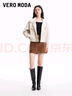 VEROMODA羽絨服女2024秋冬新款90白鴨絨連帽狐貍毛領(lǐng)立體壓花羽絨服 蜜乳白色 2XL 曬單實拍圖