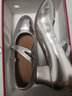 錦衫明玉真皮舞蹈鞋拉丁舞鞋女新款軟底廣場(chǎng)舞鞋中跟交誼舞恰恰舞摩登舞鞋 銀色4厘米 36 曬單實(shí)拍圖