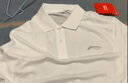 李寧純棉t恤女夏季新款寬松休閑百搭翻領(lǐng)短袖經(jīng)典款文藝polo衫女上裝 白色(100%棉) M 尺碼偏大 曬單實(shí)拍圖