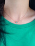 Vana一路鹿有你月光石銀項鏈女吊墜七夕情人節(jié)禮物送女朋友老婆 玫瑰金色 曬單實拍圖