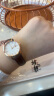 飞亚达（FIYTA）手表女经典系列石英大三针经典日历白盘棕皮带 节日礼物 实拍图