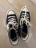 匡威（Converse）男鞋女鞋  黑白經(jīng)典款高幫帆布鞋常青款學(xué)生情侶運動(dòng)休閑鞋板鞋 高幫黑白/70S三星標升級款 37 曬單實(shí)拍圖