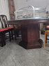 岳宸 新中式實(shí)木餐桌 圓形餐桌帶轉(zhuǎn)盤吃飯桌子餐廳家具飯店酒店大圓桌 1.4米桌+8官帽椅+轉(zhuǎn)盤+玻璃 曬單實(shí)拍圖