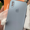 新爵 蘋(píng)果x手機殼磨砂玻璃iphone xs max xr抗指紋鏡頭全包硅膠防摔超薄輕薄直角邊 蘋(píng)果x【遠峰藍】磨砂玻璃 曬單實(shí)拍圖
