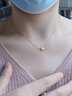 菜百首飾 黃金項鏈 鎖骨項鏈皇冠鏈牌 女士項鏈 送女友 計價(jià) HJ 足金 約2.32g 約40cm 曬單實(shí)拍圖