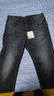 卡賓海洋清潔牛仔褲24秋水洗直筒褲潮流街頭 煤黑色01 31  曬單實(shí)拍圖
