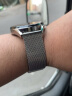 老皮匠 超薄钢带  男女 手表配件 代用CK DW表带 不锈钢表链 米兰编织金属手表带 粗网--银色 22mm 实拍图