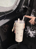 FACE吸管保溫杯大容量水杯女新款2024高顏值陶瓷內(nèi)膽保冷咖啡杯子 【蝴蝶掛件】蝶夢輕語700ml 曬單實拍圖
