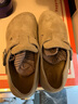 BIRKENSTOCK勃肯德國(guó)進(jìn)口男女款牛皮絨面革軟底Boston包頭拖鞋 棕色窄版1009543 35 曬單實(shí)拍圖