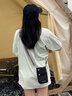 MYD手機包斜挎女新款登機證件包旅游出國旅行隨身掛脖護照包斜挎包男 黑莓（手機編織繩+包） 小包 曬單實(shí)拍圖