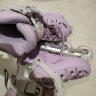斯威（SWAY） 轮滑鞋儿童溜冰鞋男女童初学者套装滑轮鞋滑冰旱冰鞋成人直排轮 莫紫八轮全闪【大礼包】一体支架 S(适合3-5岁)平时鞋码25-30 实拍图