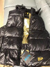 恒源祥加厚可卸帽情侶馬甲男亮面黑金羽絨外套坎肩男修身新國標羽絨馬甲 黑色MJ8615 S【75-85】 曬單實(shí)拍圖