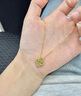 中國黃金碎碎冰四葉草黃金項鏈女18K金吊墜七夕情人節(jié)禮物送女友老婆實(shí)用 18K金碎冰冰吊墜+K金鏈 曬單實(shí)拍圖