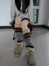 曇蓓漫堆堆襪女秋冬腿套雪地靴襪套保暖毛線(xiàn)針織襪復古撞色外穿小腿襪子 撞色堆堆襪套【棕咖色】 1雙 均碼 （平鋪長(cháng)度約42cm） 曬單實(shí)拍圖