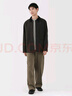 無(wú)印良品（MUJI）男式 木棉混 燈芯絨領(lǐng)夾克 男士外套25年秋季款 外衣男款男裝 深灰色 M (170/92A) 曬單實(shí)拍圖