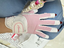 HONMA23年新款女士高爾夫手套露指手套左右手共2只裝運動手套GVB1301 粉色(左右手2只裝)雙手 XS 曬單實拍圖