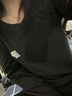 妙奕嘉v領(lǐng)打底衫女洋氣款內(nèi)搭純欲風(fēng)上衣辣妹可外穿長袖t恤美式修身德絨 v領(lǐng)側(cè)條紋印花上衣 【黑色】 M 【建議90-105斤】 曬單實拍圖