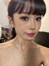 YVMIN尤目 甜食系列 愛心歐泊石耳釘七夕情人節(jié)禮物送女友 藍(lán)色 耳釘一對 曬單實拍圖