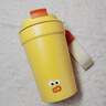 沃德百惠（WORTHBUY）高顏值水杯女生隨手杯夏季便攜學(xué)生杯子兒童牛奶杯專(zhuān)用塑料杯水壺 檸檬黃 360ml 1個(gè) 曬單實(shí)拍圖