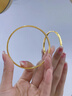 中國黃金（CHINA GOLD）足金四葉草黃金手鐲女款素圈黃金鐲子首飾手環(huán)生日禮物送女友愛(ài)人 圈號54 約5g 曬單實(shí)拍圖