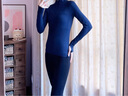 MAIA ACTIVE 3D一體織 肌理感中強(qiáng)運(yùn)動(dòng)長(zhǎng)袖半拉鏈拇指洞上衣瑜伽外套TL089 草甸藍(lán) M 曬單實(shí)拍圖