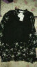 莎妮朵罗新品秋款雪纺长袖上衣T恤女15326 黑色 4XL建议160-180斤穿着 实拍图