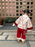 優(yōu)奇女寶寶周歲禮服中式唐裝喜慶國風(fēng)女童套裝漢服兩件套生日送禮衣服 吉祥錦鯉+同款挎包 80 曬單實拍圖
