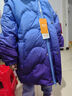 雪中飛kids童裝兒童羽絨服新款洋氣女童中大童漸變連帽羽絨服 斑斕紫 140 曬單實(shí)拍圖