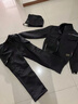 奧義馳冬季加絨加厚工作服套裝男防寒保暖迷彩服耐磨防刮戶(hù)外防水勞保服 012黑色防水加絨套裝 4XL /190（185-200斤） 曬單實(shí)拍圖