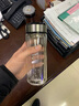 希諾（HEENOOR）玻璃杯雙層隔熱水杯帶蓋透明杯子男士泡茶杯 6712本色360ML 曬單實拍圖