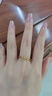 中國黃金（CHINA GOLD）足金素圈戒指女款扭結(jié)黃金固口指環(huán)520情人節(jié)生日禮物送女友老婆 扭結(jié)戒指 圈號18 1g 曬單實拍圖