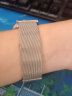 老皮匠 超薄钢带  男女 手表配件 代用CK DW表带 不锈钢表链 米兰编织金属手表带 细网--银色 20mm 实拍图