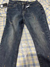 益帛牛仔褲男冬季新款韓版潮流復古潑墨破洞休閑彈力修身小腳長(cháng)褲子男 藍色 31 【建議115-125斤】 曬單實(shí)拍圖