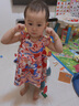 長命富貴女童裙子寶寶連衣裙公主裙女孩連衣裙夏季小童衣服洋氣時尚百褶裙 龍行龘龘紅 90cm 曬單實拍圖