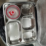 歐斯侖2024新品【德國品質】加熱飯盒大容量免注水電熱飯盒不銹鋼保溫飯盒可插電加熱學生上班族便攜分格 藍色5格（帶湯碗）【免注水電熱】+保溫提袋 曬單實拍圖