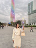 千絲雅假發(fā)女長發(fā)真發(fā)全真人發(fā)自然新款蕾絲全頭套式輕薄整頂假發(fā)套 優(yōu)雅中分 【摩卡棕】 中長發(fā) 35cm 曬單實(shí)拍圖