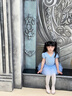 南瓜精靈兒童舞蹈服女童短袖春夏季連體練功服幼兒芭蕾舞裙中國舞體操服裝 淺藍色【短袖】 120 (建議110-120cm 33-38斤) 曬單實(shí)拍圖
