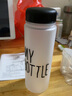 萊啊水杯塑料杯子創(chuàng  )意便攜帶蓋隨手杯喝水杯子個(gè)性簡(jiǎn)約防摔水瓶隨行杯 磨砂黑色 500ml 曬單實(shí)拍圖