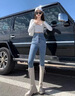 歌蕓超高腰排扣淺色牛仔褲女2025春秋季新款緊身顯瘦彈力小腳鉛筆褲潮 淺藍(lán)色常規(guī)版 M 建議99-112斤 曬單實拍圖