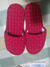 ZUYLFYP純棉布藝布底布拖鞋木地板地磚靜音室內軟底女可機洗家居家夏四季 女款008中國紅 女款大碼適合38-39腳 曬單實(shí)拍圖