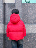 G.DUCKKIDS小黃鴨童裝兒童羽絨服男童外套冬裝加厚男寶寶面包服喜慶過年服裝 紅色 90 建議80-90cm1歲半-2歲 曬單實(shí)拍圖