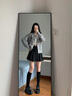 HIPPATIA百褶裙女2025秋季新款高腰顯瘦學院風JK半身制服裙大碼a字短裙爵士黑 【秋冬款MN001】M (建議95-105斤) 曬單實拍圖