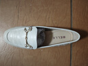 百麗羊皮英倫風(fēng)樂福小皮鞋平底豆豆女復(fù)古深口單鞋A7H1DAA4 米白 38 曬單實(shí)拍圖