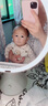 幼歌（YOUGE） 嬰幼兒春秋新款小熊牛仔爬服男女寶寶背帶褲卡通連體衣 米白1(110-120不開檔） 73cm 曬單實拍圖