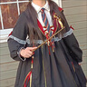 歐維沃全款魔法少女lolita小女巫煉金op洋裝秋冬洛麗塔萬(wàn)圣節服裝 黑色op+裙撐 送領(lǐng)帶徽章 s 95斤以下 曬單實(shí)拍圖