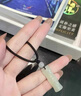 中國黃金（CHINA GOLD）和田玉吊墜男女款竹節(jié)項(xiàng)鏈玉石掛墜七夕情人節(jié)生日禮物送女友媽媽 和田玉竹節(jié)項(xiàng)鏈【玉珠+黑繩】 曬單實(shí)拍圖