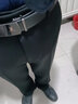 君佬中年男士彈力西褲寬松直筒夏季薄款高腰爸爸褲子商務(wù)休閑褲中老年 純黑色彈力秋冬款 34 腰圍二尺七 曬單實(shí)拍圖