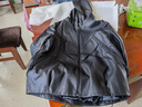 云旗千裘真皮皮衣女短款2025新款春秋季純綿羊皮夾克海寧媽媽單皮連帽外套 黑色 5XL 建議156-165斤 曬單實(shí)拍圖